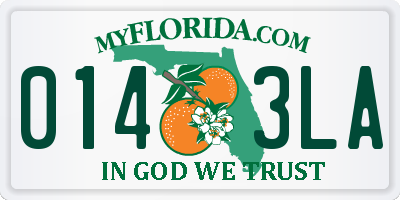 FL license plate 0143LA