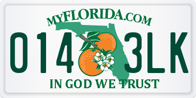 FL license plate 0143LK