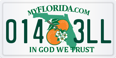 FL license plate 0143LL
