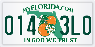 FL license plate 0143LO
