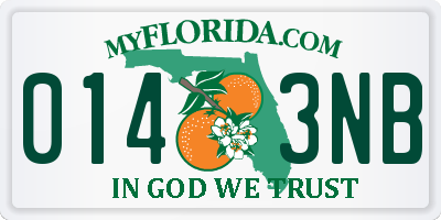 FL license plate 0143NB
