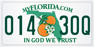 FL license plate 0143OQ