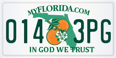 FL license plate 0143PG