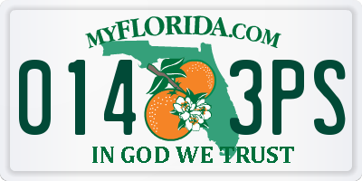 FL license plate 0143PS