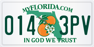 FL license plate 0143PV