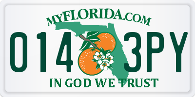 FL license plate 0143PY