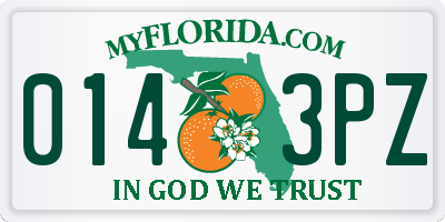 FL license plate 0143PZ