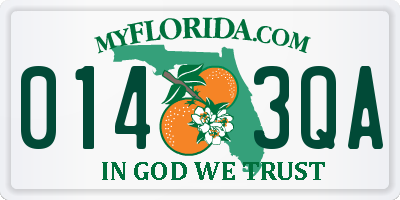 FL license plate 0143QA