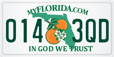 FL license plate 0143QD