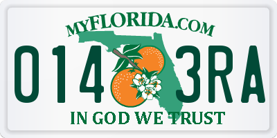 FL license plate 0143RA
