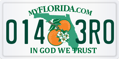 FL license plate 0143RO