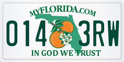 FL license plate 0143RW