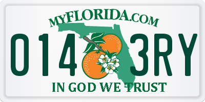 FL license plate 0143RY