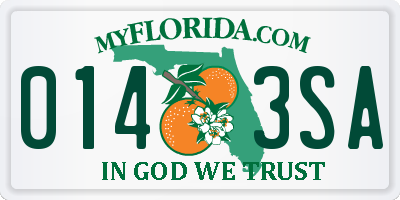 FL license plate 0143SA