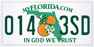 FL license plate 0143SD