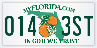FL license plate 0143ST