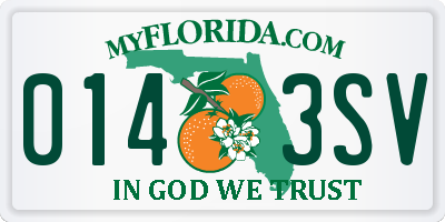 FL license plate 0143SV