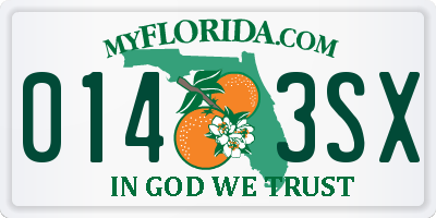 FL license plate 0143SX