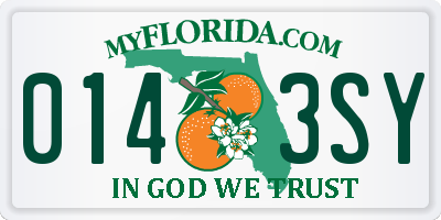 FL license plate 0143SY