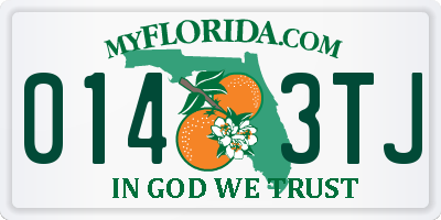 FL license plate 0143TJ