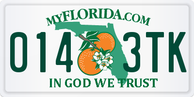 FL license plate 0143TK
