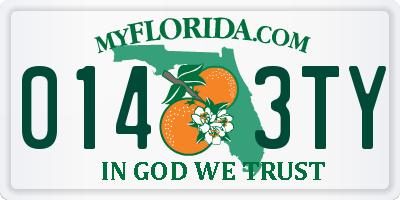 FL license plate 0143TY