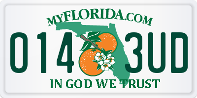 FL license plate 0143UD