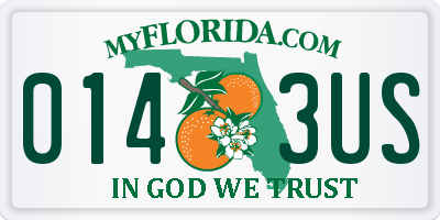 FL license plate 0143US