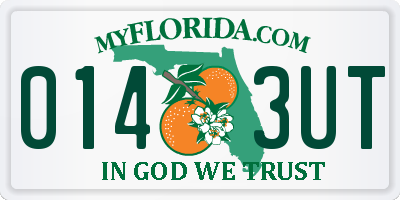 FL license plate 0143UT