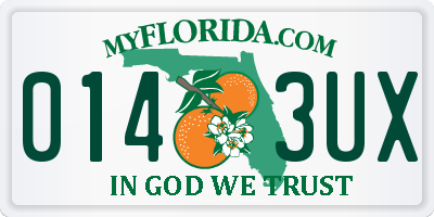 FL license plate 0143UX