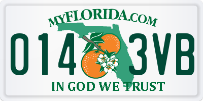 FL license plate 0143VB