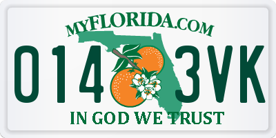 FL license plate 0143VK