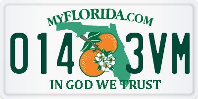 FL license plate 0143VM