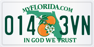 FL license plate 0143VN