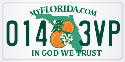 FL license plate 0143VP