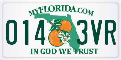 FL license plate 0143VR