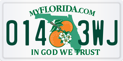 FL license plate 0143WJ