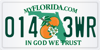 FL license plate 0143WR