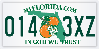 FL license plate 0143XZ