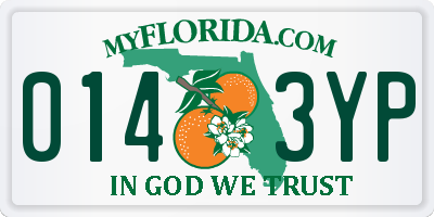 FL license plate 0143YP