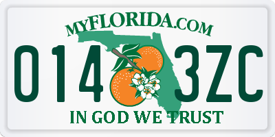 FL license plate 0143ZC