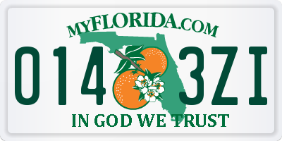 FL license plate 0143ZI