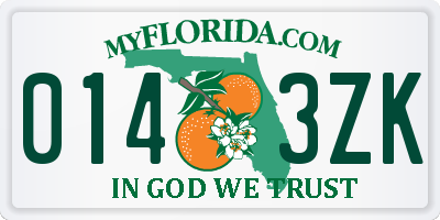 FL license plate 0143ZK