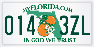 FL license plate 0143ZL