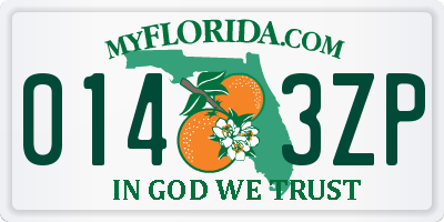 FL license plate 0143ZP