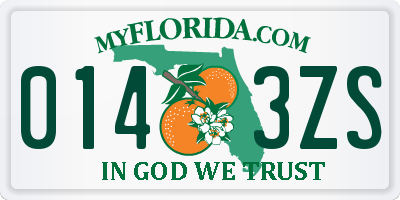 FL license plate 0143ZS