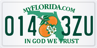 FL license plate 0143ZU
