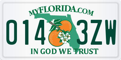 FL license plate 0143ZW