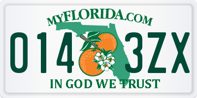 FL license plate 0143ZX
