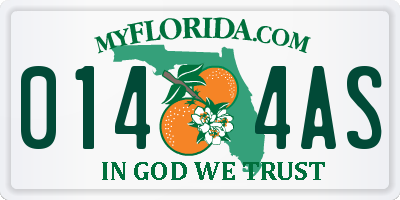 FL license plate 0144AS